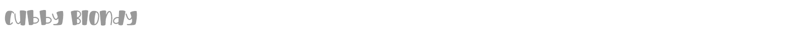 Cubby Blondy font preview